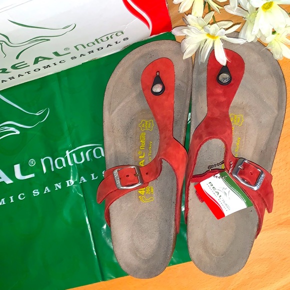 Real Natura Shoes - 🔴NEW🍃REAL Natura ANATOMIC LEATHER Thong Sandals Birkenstock-Like EU 40/US 9.5